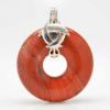 Red Jasper Genesis Amulet with Mystic Green Quartz